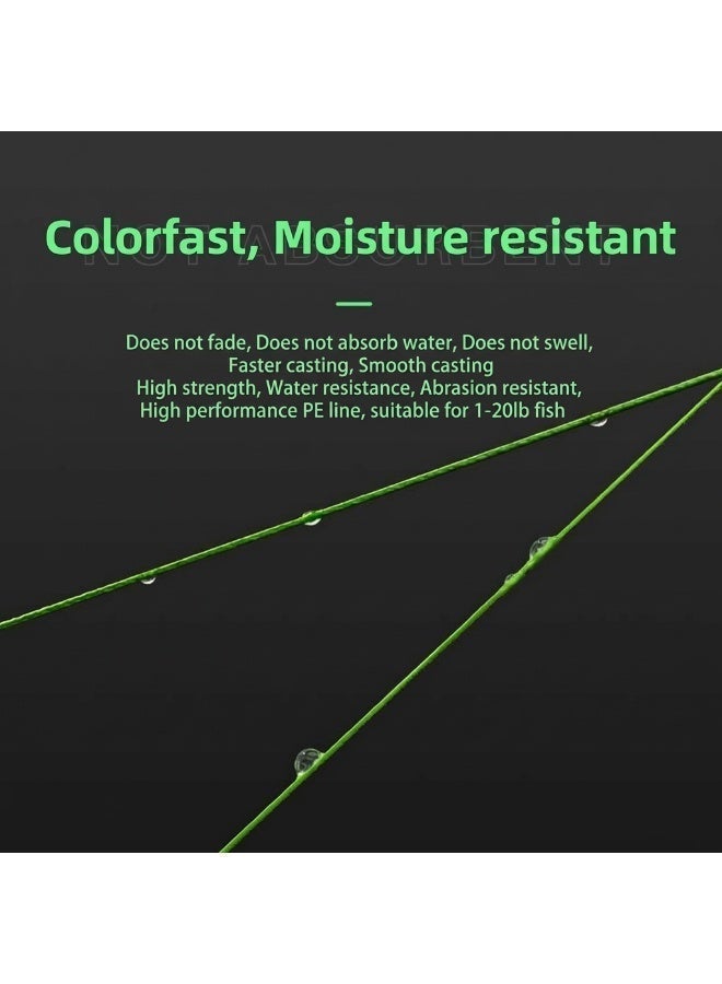 Fishing Superior Braided Fishing Line, Upgraded Green 12 Strand 100m PE Superline (1.0#) - Image 3